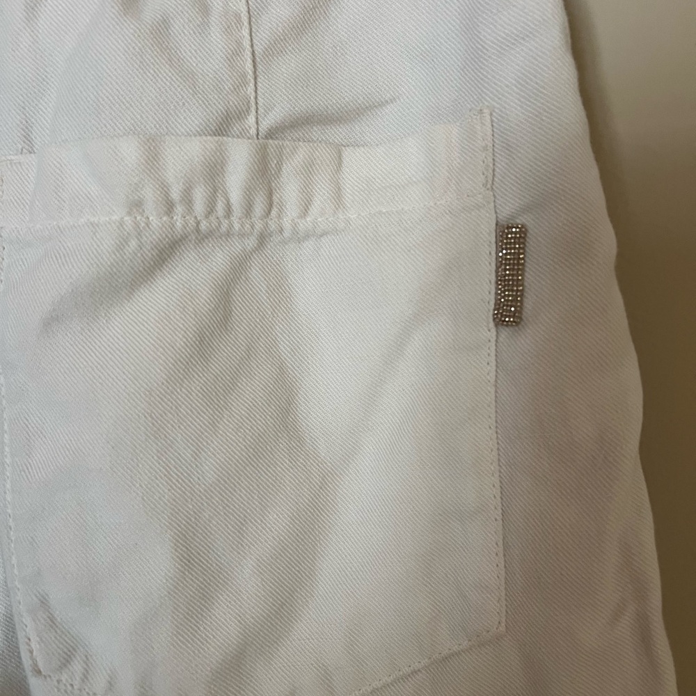 Brunello Cucinelli Cream Wide Leg Pants - Picture 7 of 11